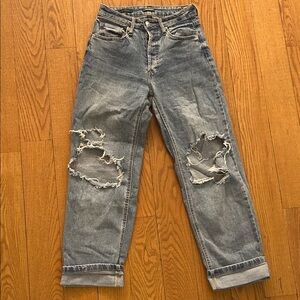 Wild Fable Distressed Boyfriend Jeans - Blue